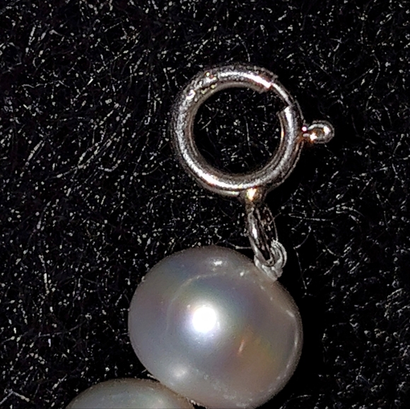 VINTAGE JAPANESE AKOYA SILVER PINK PEARL NECKLACE 18" 925 SILVER STRAND 7.5-8mm - Picture 12 of 12